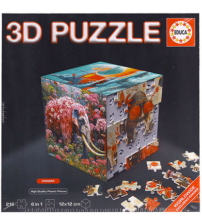 Educa 3D Puslespil - 216 Brikker - Cube Wonder Educa 3D Puslespil - 216 Brikker - Cube Wonder