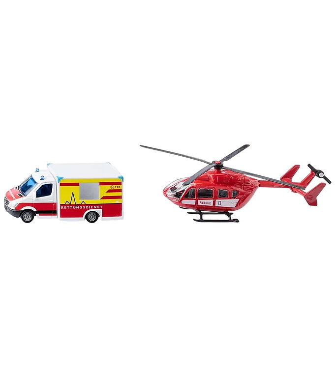 Siku Ambulance og Helikopter - Mercedes-Benz Rescue & Helicopter