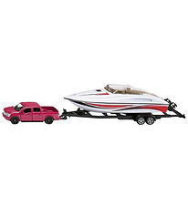 Siku Bil m. Båd - Ford F150 m. Motorbåd - 1:55 - Rød/Hvid Siku Bil m. Båd - Ford F150 m. Motorbåd - 1:55 - Rød/Hvid
