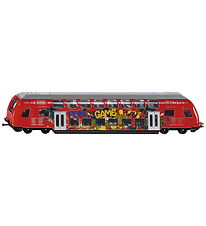 Siku Tog - Double-Deck-Train - 1:87 - Rød m. Graffiti Siku Tog - Double-Deck-Train - 1:87 - Rød m. Graffiti