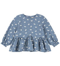 Konges Sløjd Bluse - Vida - Boucle Blue Konges Sløjd Bluse - Vida - Boucle Blue