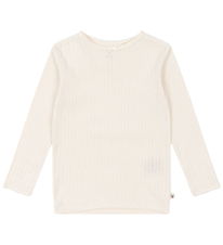 Konges Sløjd Bluse - Rib - Minnie - Antique White m. Hulmønster Konges Sløjd Bluse - Rib - Minnie - Antique White m. Hulmønster