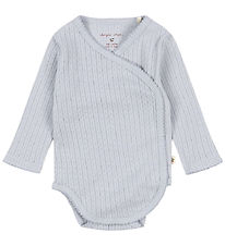 Konges Sløjd Body l/æ - Rib - Minnie - Gray Dawn m. Hulmønster Konges Sløjd Body l/æ - Rib - Minnie - Gray Dawn m. Hulmønster