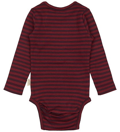 Petit Piao Body l/æ - Rib - Modal - Dark Grape/Biking Red Petit Piao Body l/æ - Rib - Modal - Dark Grape/Biking Red