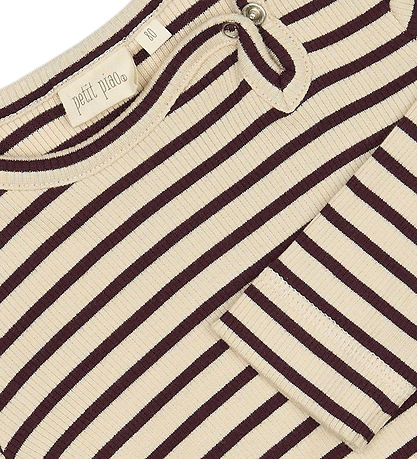 Petit Piao Body l/æ - Rib - Dark Grape/Off White Petit Piao Body l/æ - Rib - Dark Grape/Off White