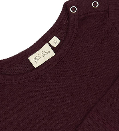 Petit Piao Bluse - Rib - Modal - Dark Grape Petit Piao Bluse - Rib - Modal - Dark Grape