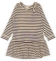 Petit Piao Kjole - Rib - Modal - Dark Grape/Off White Petit Piao Kjole - Rib - Modal - Dark Grape/Off White