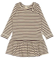 Petit Piao Kjole - Rib - Modal - Dark Grape/Off White Petit Piao Kjole - Rib - Modal - Dark Grape/Off White