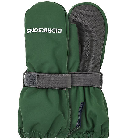 Didriksons Mittens w. Fleece - Biggles Zip - Pine Green w. Zippe