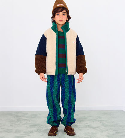 Tiny Cottons Fleecejakke - Color Block Polar - Dark Green