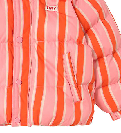 Tiny Cottons Dynejakke - Retro Stripes - Summer Red/Pink Tiny Cottons Dynejakke - Retro Stripes - Summer Red/Pink