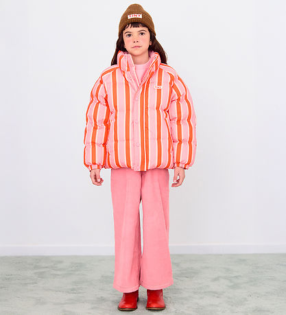 Tiny Cottons Dynejakke - Retro Stripes - Summer Red/Pink Tiny Cottons Dynejakke - Retro Stripes - Summer Red/Pink