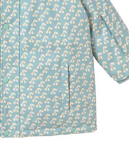 Tiny Cottons Winter Coat - Cherries - Warm Grey