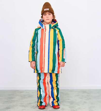 Tiny Cottons Winter Coat - Multicolour Stripes