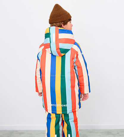 Tiny Cottons Winter Coat - Multicolour Stripes