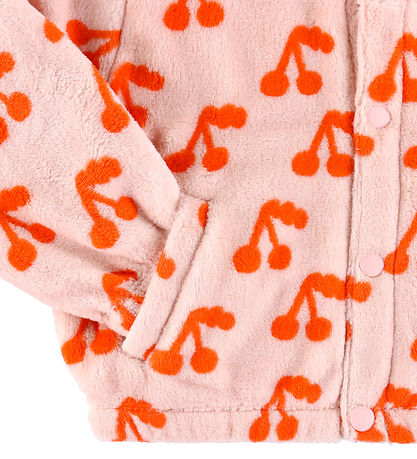 Tiny Cottons Fleecejakke - Cherries - Wild Rose Tiny Cottons Fleecejakke - Cherries - Wild Rose