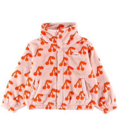 Tiny Cottons Fleecejakke - Cherries - Wild Rose Tiny Cottons Fleecejakke - Cherries - Wild Rose