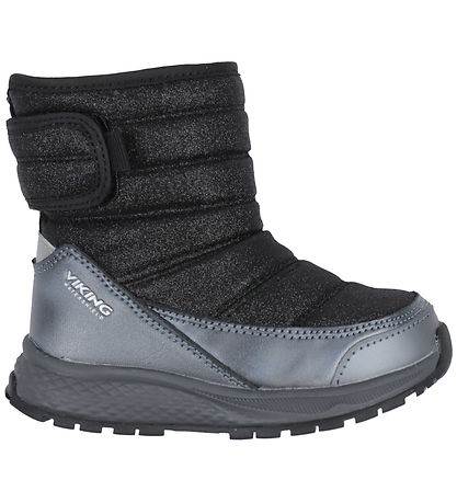 Viking Vinterstøvler - Equip Glitter Warm WP Pull-on - Sort Viking Vinterstøvler - Equip Glitter Warm WP Pull-on - Sort
