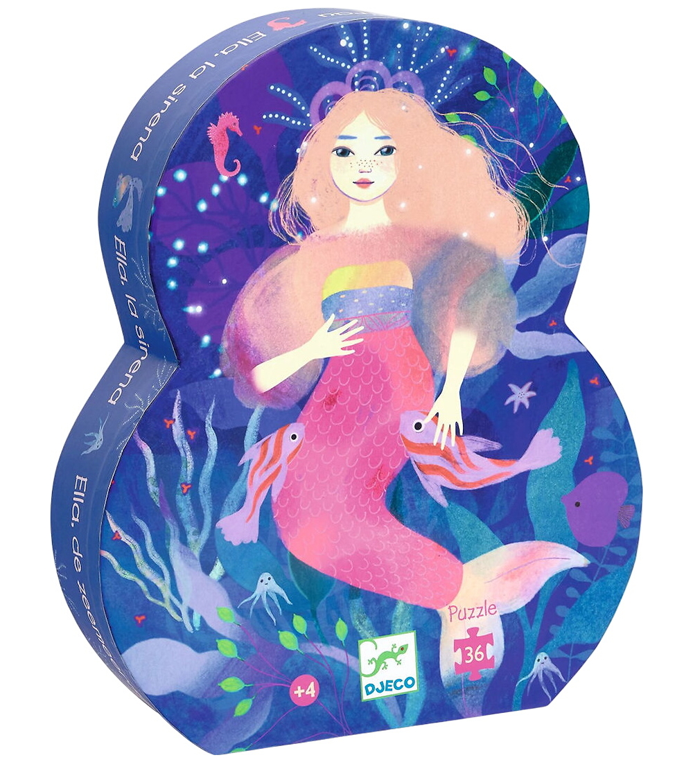 Djeco Puzzlespiel - Ella Die Mermaid - 36 Teile - Djeco - One Size - Puzzlespiele