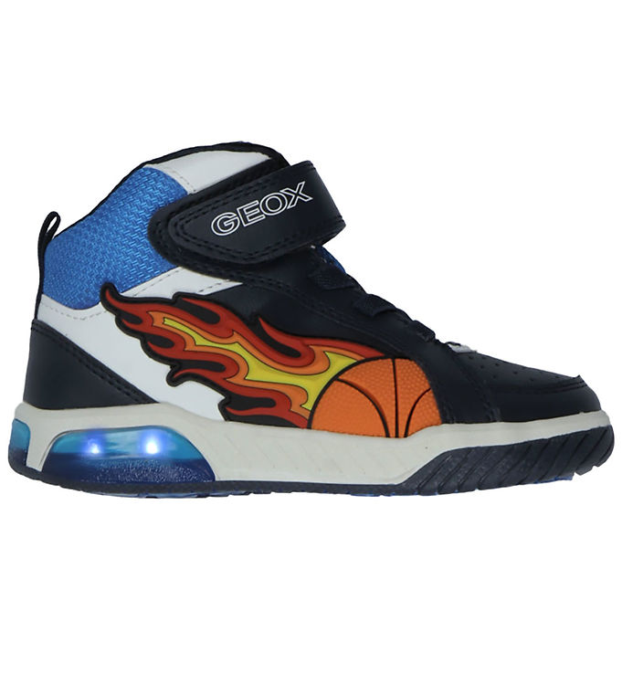 Geox Støvler m. Lys - J Inek B C - Navy/Lt Blue