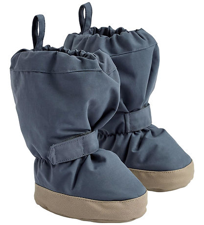 Wheat Overtrækssko m. Fleece - Grey Blue