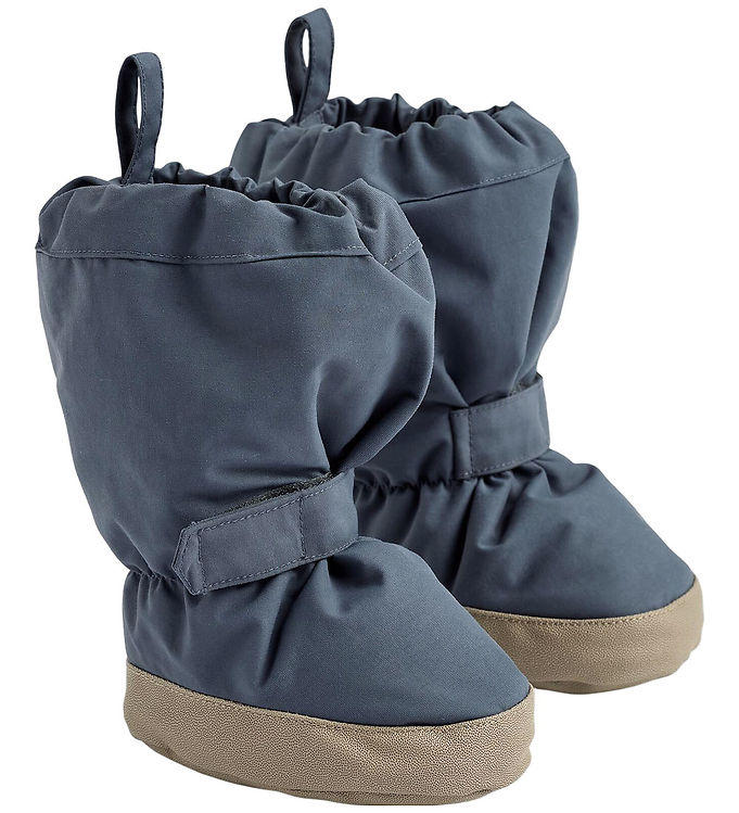 Wheat Overtrækssko m. Fleece - Grey Blue