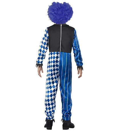 Smiffys Udklædning - Deluxe Sinister Clown - Blue