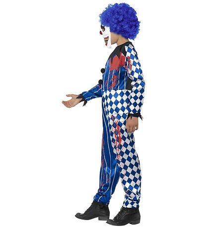 Smiffys Udklædning - Deluxe Sinister Clown - Blue