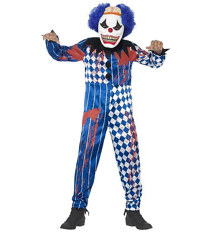 Smiffys Udklædning - Deluxe Sinister Clown - Blue