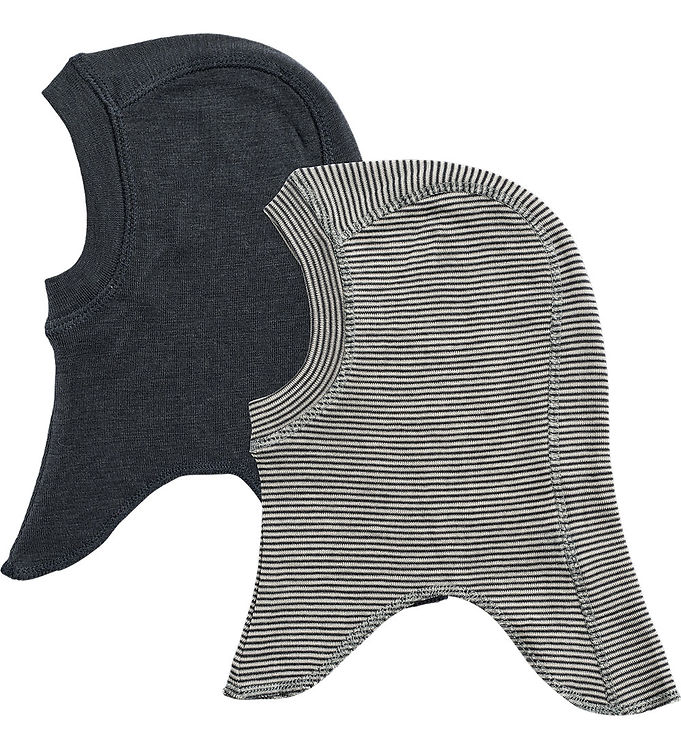 Wheat Elefanthue - Uld - 2-Pak - Felix - 1-lags - Navy Stripe