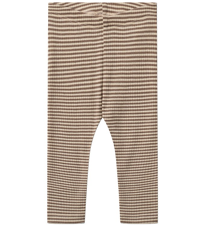 Wheat Leggings - Uld - Rib - Agi - Wood Stripe