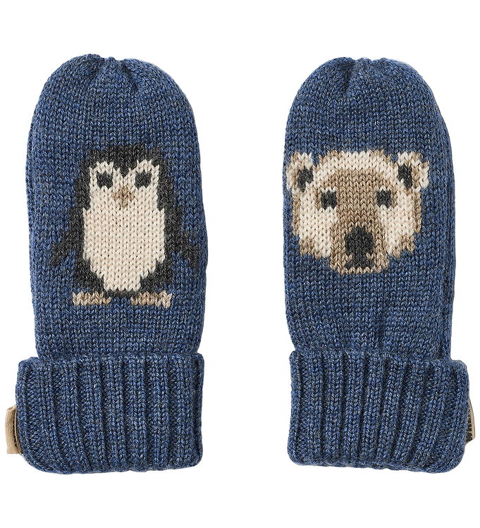 Wheat Luffer – Uld – Jacquard – Towsi – Blå m. Dyr