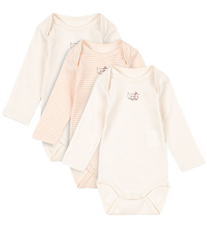 Fanga Fontana Fio Body - Langærmet - Stripe - 3-pak - OCS - Blush Mix
