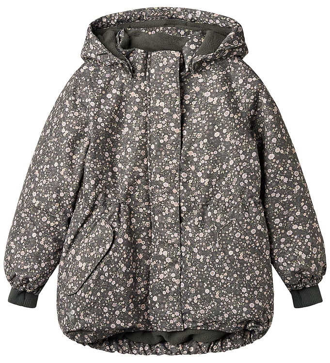 Wheat Vinterjakke - Tove - Black Sea Open Flowers