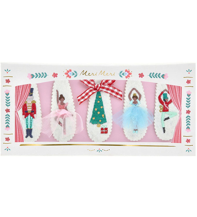 Meri Meri Hårspænder - 5-pak - Nutcracker