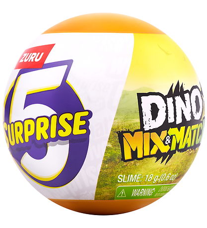 5 Surprise Kugle m. Overraskelse - Dino Mix & Match