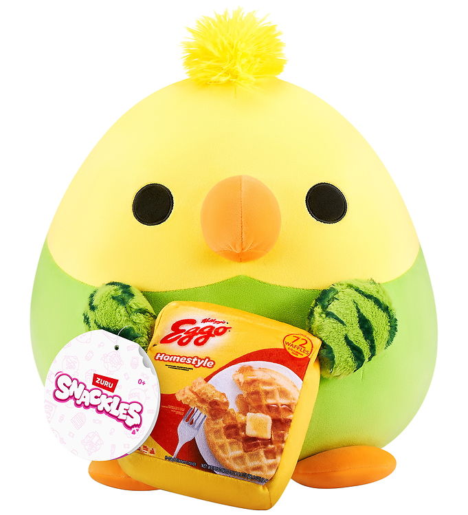Snackles Bamse - 20 cm - Papegøjen Bliss m. Eggo Vafler