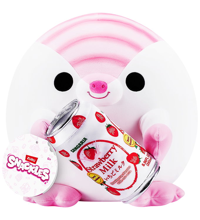 Snackles Bamse - 20 cm - Bæltedyret Lucy m. Strawberry Milk