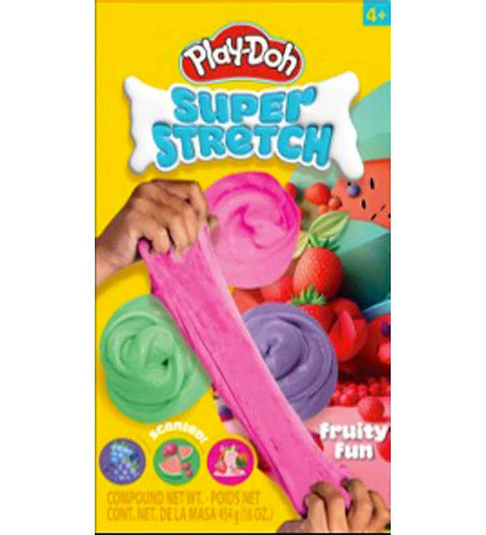 Play-doh - Super Stretch Fruity Fun - Modellervoks Sæt - 3-pak - Hasbro