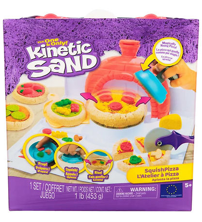 Kinetic Sand Sandsæt - Squish Pizza - 453 g