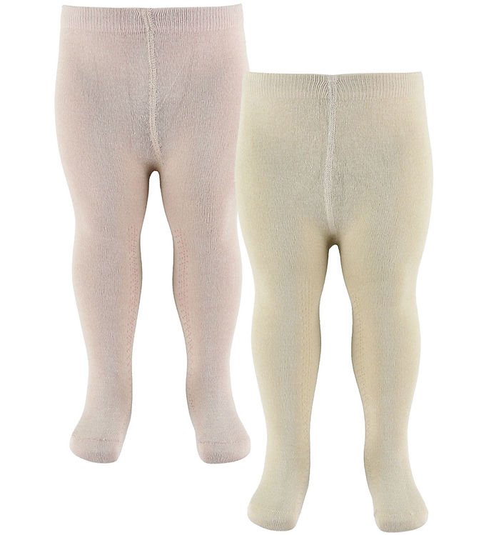 Minymo Strømpebukser 2-pak - Burnished Lilac/Creme