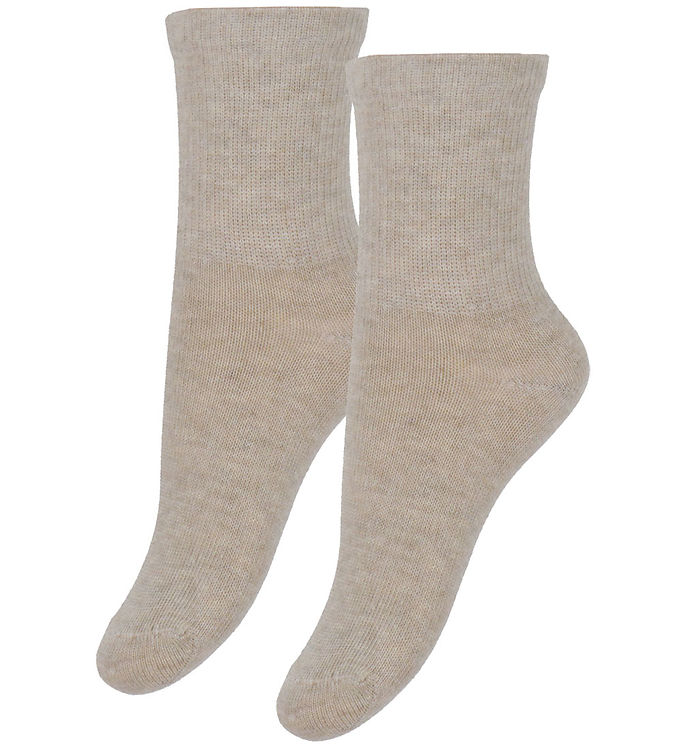 Minymo Strømper - 2-pak - Silver Mink Melange