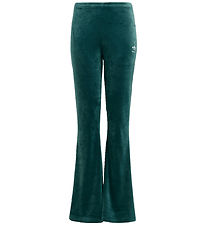 adidas Originals Velourbukser - Aurora Ivy/Hvid adidas Originals Velourbukser - Aurora Ivy/Hvid