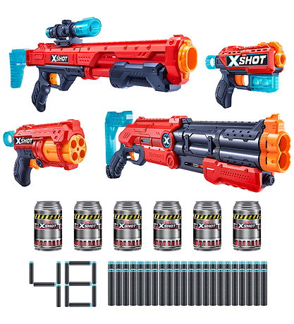 X-SHOT Skumgeværer - Ultimate Shootout pack - Rød/Blå X-SHOT Skumgeværer - Ultimate Shootout pack - Rød/Blå