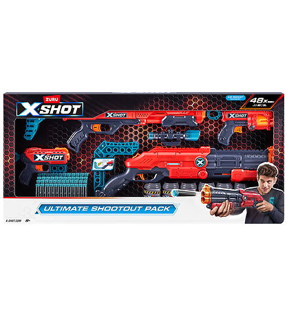 X-SHOT Skumgeværer - Ultimate Shootout pack - Rød/Blå X-SHOT Skumgeværer - Ultimate Shootout pack - Rød/Blå