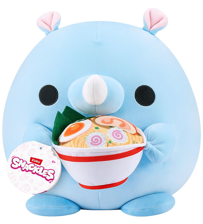 Snackles Bamse - 35 cm - Næsehornet Humphrey m. Ramen