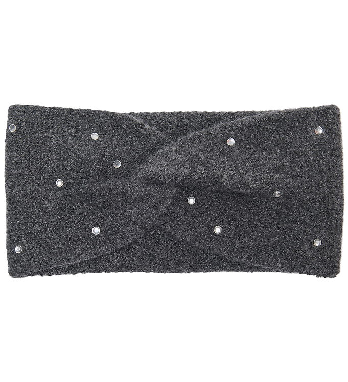 Kids Only Hårbånd - Strik - KogChyna - Dark Grey Melange/Rhinest