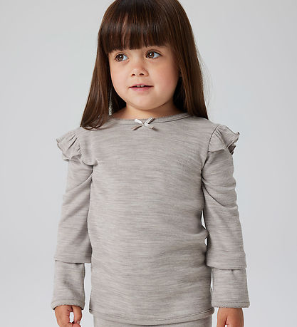 Name It Bluse - Uld/Viskose - NmfWyla - Satellite