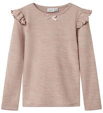 Name It Bluse - Uld/Viskose - NmfWyla - Shadow Gray Name It Bluse - Uld/Viskose - NmfWyla - Shadow Gray