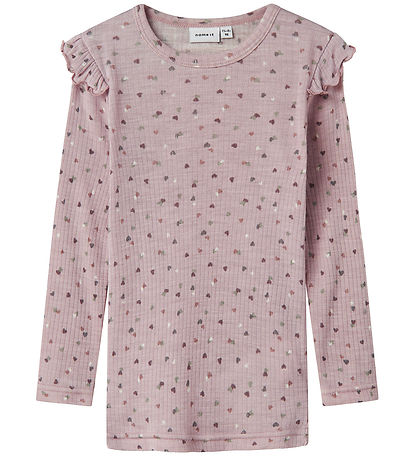 Name It Bluse - Uld - Rib - NmfWomi - Shadow Gray/Duts